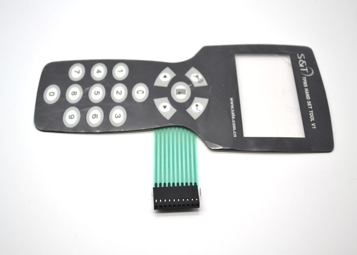 Telclado numérico táctil grabado en relieve del interruptor de membrana para el control remoto anti - microbiano